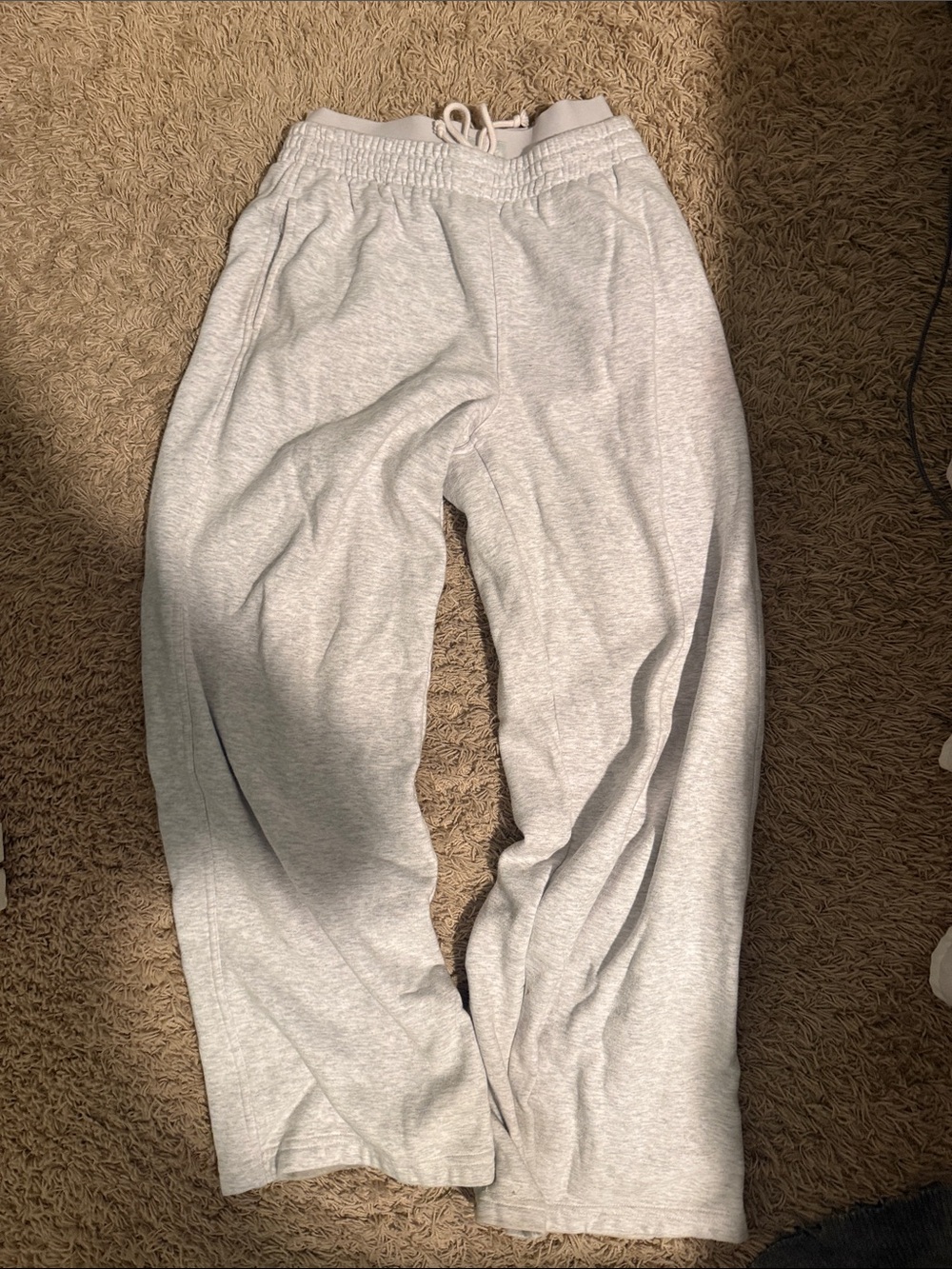 Skims light grey built in boxer wide leg sweatpants